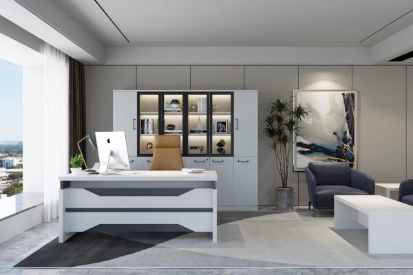 White Glacier Desk